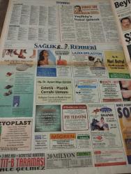 SABAH İSTANBUL GAZETESİ -  15 Temmuz 1999 -erdal Bilallar-filiz Güler-ramazan Yazgan-şenol baştakar-eczaneler-önemli telefonlar-İstanbulluların sesini dinleyin-Sarı Sayfalar-İstanbul’da kültür sanat-Güzellik Rehberi- Doğan sabuncu- Osman başboğa-veysi kayaksa çizgi Yavuz asdemir- Aydın Ayaydın- Galata Kulesi- Ramazan bezem- Selma aygül-zeynep bir kay-gül daldaban- Yusuf demir-bülent tavlı-cömertsa-pıt tedavisi-migren-fizyoplast-transderm saç ekim merkezi-derma laser-garbage-gloria-never been kissed-sıcak ten-tatiana rus bebeği-titanic-kurda tuzak-lazermed-onteks