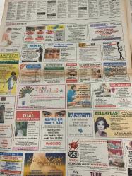 SABAH İSTANBUL GAZETESİ -  26 Mayıs 1999 -erdal Bilallar-filiz Güler-ramazan Yazgan-şenol baştakar-eczaneler-önemli telefonlar-İstanbulluların sesini dinleyin-Sarı Sayfalar-İstanbul’da kültür sanat-Güzellik Rehberi-Raif yetim-başhekim mikrofonda-savurganlar-yine aynı Çile-Fırat bey-sokak sakinleri-tevfik nagaş-Hüseyin Canbağ-köpek seviyoruz ama-semavi eyice gözlerini kaybetti-çarşıda yaprak kıpırdamıyor-Baymak kombi-lavinia-bilnet computer market-brd mimarlık-interpen-winsa-ozan dil yaz kursu-supersat-starduş- sen hiç ateşböceği gördün mü-salaklar sofrası-çıplak ten -gençlik festivali