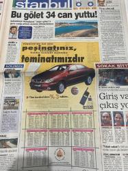 SABAH İSTANBUL GAZETESİ -  24 Temmuz 1999 -erdal Bilallar-filiz Güler-ramazan Yazgan-şenol baştakar-eczaneler-önemli telefonlar-İstanbulluların sesini dinleyin-Sarı Sayfalar-İstanbul’da kültür sanat-Güzellik Rehberi-ne diyorsunuz-sınırları belirsiz-Feshane Disneyland-pazarcılara öfke yağıyor-Saim barutçu-ertuğ al-Semt sakinleri-Ömer dönmez-behice Olgun-Veysel Polat-bu gölet 34 can yuttu-girişi var çıkış yok-Bahadırlı operasyonu-ay sonunda açılıyor-ilk icraati-Hüseyin gürcü-akpen-iskenderler mobilya-gömme dolap-mobilya market-old stones-modesan mobilya-köksallar-masko