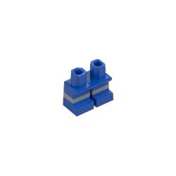 Lego® 41879pb018 Minifigür Bacaklar, Kalıplanmış Yatay Açık Mavimsi Gri Çizgi Desenli Kısa Bacaklar (Mavi)