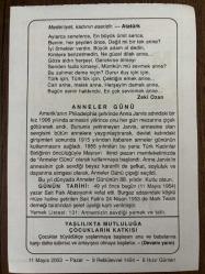 11 MAYIS 2003 - TAKVİM YAPRAĞI - DOĞUM GÜNÜ HEDİYESİ - BÜYÜK SAATLİ MAARİF TAKVİMİ - FARUK ORAY - ATATÜRK - ZEKİ OZAN - ANNELER GÜNÜ - YAZAR SAİT FAİK ABASIYANIK VEFAT ETTİ - YAŞLILIKTA MUTLULUĞA ÇOCUKLARIN KATKISI