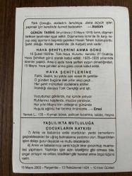 15 MAYIS 2003 - TAKVİM YAPRAĞI - DOĞUM GÜNÜ HEDİYESİ - BÜYÜK SAATLİ MAARİF TAKVİMİ - CEMAL OĞUZ OCAK - ATATÜRK - İZMİR'İN İŞGALİ - HAVA ŞEHİTLERİNİ ANMA GÜNÜ - EMEL - YAŞLILIKTA MUTLULUĞA ÇOCUKLARIN KATKISI