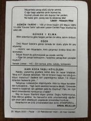 25 MAYIS 2003 - TAKVİM YAPRAĞI - DOĞUM GÜNÜ HEDİYESİ - BÜYÜK SAATLİ MAARİF TAKVİMİ - DR.FARUK BAYÜLKEM - HÜSEYİN RİFAT - CEVDET PAŞA VEFAT ETTİ - GÜNDE 1 ELMA - EĞER - KARI KOCA YAŞLI KÖYLÜLER - ERDAL BİLLALLAR