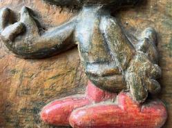 EL EMEĞİ OYMA AHŞAP ŞİRİNLER FİGÜRÜ.  KOLEKSİYONLUK NADİR . SOL ÜST KÖŞESİNDE MEHMET İMZASI MEVCUT