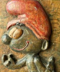 EL EMEĞİ OYMA AHŞAP ŞİRİNLER FİGÜRÜ.  KOLEKSİYONLUK NADİR . SOL ÜST KÖŞESİNDE MEHMET İMZASI MEVCUT