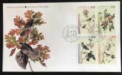 2004 FDC KANADA John James Audubon's Birds  Block of 4  + Self-Adhesive 1p ......2 zarf FDC