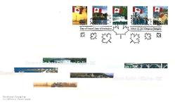 2004 KANADA FDC  Flags and Local Motifs - Self-Adhesive 5p 'le