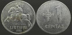 Litvanya 1 Centas 1991