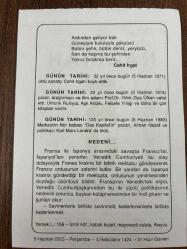 5 HAZİRAN 2003 - TAKVİM YAPRAĞI - DOĞUM GÜNÜ HEDİYESİ - BÜYÜK SAATLİ MAARİF TAKVİMİ - PROF.HİLMİ ZİYA ÜLGEN - CAHİT IRGAT - YAZAR,ARAŞTIRMACI PROF.HİLMİ ZİYA ÜLGEN'İN VEFATI - ÜNLÜ SANATÇI CAHİT IRGAT VEFAT ETTİ - DAS KAPİTAL YAZARI KARL MAX VEFAT ETTİ - NEDENİ..