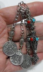 OSMANLI DÖNEMİ ANTİK MUHTEŞEM GÜMÜŞ SARAYSAL TESPİH PÜSKÜLÜ RRR2AA1 PEK ÇIKMAZ