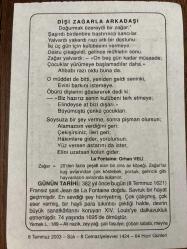 8 TEMMUZ 2003 - TAKVİM YAPRAĞI - DOĞUM GÜNÜ HEDİYESİ - BÜYÜK SAATLİ MAARİF TAKVİMİ - GAZİ MUSTAFA KEMAL ATATÜRK - ORHAN VELİ - FRANSIZ ŞAİR LA FONTAİNE DOĞDU