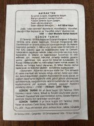 23 TEMMUZ 2003 - TAKVİM YAPRAĞI - DOĞUM GÜNÜ HEDİYESİ - BÜYÜK SAATLİ MAARİF TAKVİMİ - ATATÜRK - ARİF NİHAT ASYA - GAZİ MUSTAFA KEMAL ATATÜRK - HÜSEYİN CAHİT YALÇIN - GAZETECİ HASAN FEHMİ'NİN VURULMASI - YAZAR VE SUNUCU CENK KORAY'IN VEFATI