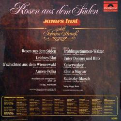 JAMES LAST ROSEN AUS DEM SUDEN (James Last Spıelt Johann Strauß) 1980 LP.