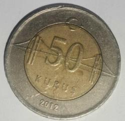 TÜRKİYE CUMHURİYETİ   2012  50 KURUŞ
