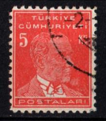 1933-1940 İkinci ATATURK Serisi 5 Kuruş (ws0727)