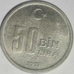 TÜRKİYE CUMHURİYETİ   2003  50  BİN LİRA