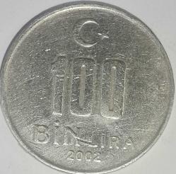 TÜRKİYE CUMHURİYETİ   2002  100 BİN LİRA