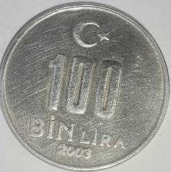 TÜRKİYE CUMHURİYETİ   2003  100 BİN LİRA