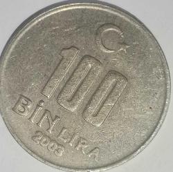 TÜRKİYE CUMHURİYETİ   2003  100 BİN LİRA