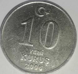 TÜRKİYE CUMHURİYETİ    2006     10 YENİ  KURUŞ