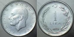 TÜRKİYE CUMHURİYETİ 1 LİRA 1975.