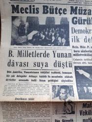 Cumhuriyet Gazetesi - 21 Şubat 1957 - Meclis Bütçe Müzakerelerine Büyük Gürültü İçinde Başladı - Birleşmiş Milletlerde Yunan Davası Suya Düştü -  Maliye Vekili Hasan Polatkan'ın Nutku Fotoğraf - Başkan Eisenhower Çok Müşkül Durumda - Kral Suud Moskova'ya Çağrılıyor - Soprano Leyla Gencer Geldi - Dün Gece 62 Macar Mülteci Daha Geldi - Ordinaryüs Profesör Sadri Maksudi Dün Vefat Etti - Kızılaydaki Suistimal Hadisesi - İstanbul Börekçiler Derneğinin Kongresi Fotoğraf - İdam Sehpasında Can Veren Devletliler Derleyen Cemaleddin Saraçoğlu Yazı Dizisi - Despot Yazan Reşat Enis Yazı Dizisi - Geçen Yıl 2226 Kitap Basıldı - Avrupa Birliğine Doğru İlk Adım  - Resimli Romanımız Mormon Mezhebi Ve Kurucusunun Dramı Çeviren Mazhar Kunt Yazı Dizisi - Bulmaca - Milli Kız Voleybol Takımı Seçiliyor - Kız Liseleri Basketbol Finalinde İstanbul Hükmen Şampiyon - Galatasaraylı İsmail Kurt İyileşti - Fenerbahçeli Feridun Bukager Dün Gece Geldi - Vefa Emniyet Maçı Bugün - Küçük Ayasofya'nın Kongresi -