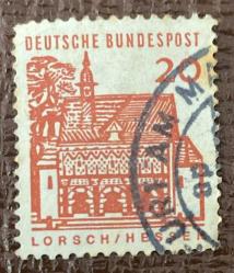 Almanya Pulu - Germany Stamp - Postadan Geçmiş Pul Filateli -  TARİHİ LORSCH MANASTIRI TEMALI PUL , 20 PARA - YABANCI PULLAR, NOSTALJİK DOĞUM GÜNÜ HEDİYESİ