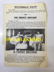 FİLİZ AKIN'IN 1960'LARDAN ''KADIN BERBERİ'' SİNEMA FİLMİ ve ''BULUNMAZ AŞK (1963)'' FİLMİNİN TÜRKÇE ve İNGİLİZCE YAZILMIŞ TANITIM BROŞÜRÜ 24 x 17 cm EBADINDA - (TEK YAPRAK, ARKALI ÖNLÜ 2 FİLM TANITIMI) - AYHAN IŞIK, FİLİZ AKIN, GÖKSEL ARSOY, FATMA GİRİK, NECDET TOSUN, ÖZTÜRK SERENGİL, HÜSEYİN BARADAN,VAHİ ÖZ - (DÖNEMİNE AİT ORİJİNAL BASIM)