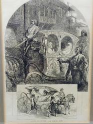 Antika 1800'ler Osmanlı Saltanat Temalı Gravür Tablo