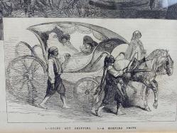 Antika 1800'ler Osmanlı Saltanat Temalı Gravür Tablo