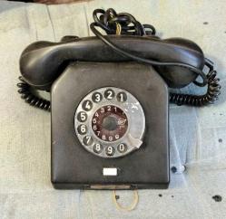 Çevirmeli Telefon, Alman Nordfen Marka Siyah Bakalit Çevirmeli Telefon.