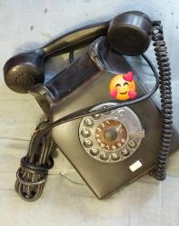 Çevirmeli Telefon, Alman Nordfen Marka Siyah Bakalit Çevirmeli Telefon.