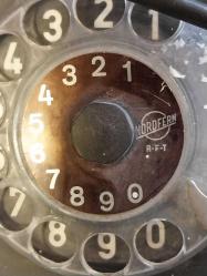 Çevirmeli Telefon, Alman Nordfen Marka Siyah Bakalit Çevirmeli Telefon.