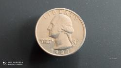USA QUARTER DOLLAR ¼  1987-P