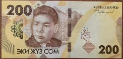 KIRGIZİSTAN 200 SOM ÇİL 2023.KAĞIT PARA.