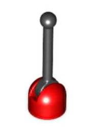 Lego 4592c02 Vites Kolu - Kontrol Kolu - Anten Kırmızı- Siyah