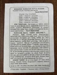 27 EKİM 2003 - TAKVİM YAPRAĞI - DOĞUM GÜNÜ HEDİYESİ - BÜYÜK SAATLİ MAARİF TAKVİMİ - HZ.MUHAMMED - RAMAZAN NASIL TESPİT EDİLİRDİ - MUSTAFA KEMA BULGARİSTAN'A ATEŞE MİLİTER OLARAK