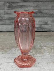 Eskilerden Avrupa Bohemia Pembe Kristal Vazo