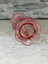 Eskilerden Avrupa Bohemia Pembe Kristal Vazo