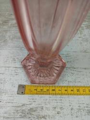 Eskilerden Avrupa Bohemia Pembe Kristal Vazo