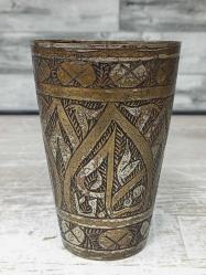 Antika Osmanlı Kalem İşçilikli Eser-i İstanbul Şerbet Bardağı