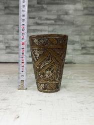 Antika Osmanlı Kalem İşçilikli Eser-i İstanbul Şerbet Bardağı