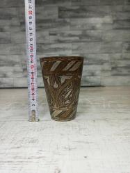 Antika Osmanlı Kalem İşçilikli Eser-i İstanbul Şerbet Bardağı