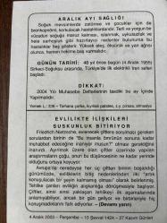 4 ARALIK 2003 - TAKVİM YAPRAĞI - DOĞUM GÜNÜ HEDİYESİ - BÜYÜK SAATLİ MAARİF TAKVİMİ - SADİ - ARALIK AYI SAĞLIĞI - SİRKECİ-SOĞUKSU ARASINDA İLK ELEKTRİKLİ TREN SEFERİ BAŞLADI - EVLİLİKTE İLİŞKİLERİ SUSKUNLUK BİTİRİYOR