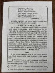24 ARALIK 2003 - TAKVİM YAPRAĞI - DOĞUM GÜNÜ HEDİYESİ - BÜYÜK SAATLİ MAARİF TAKVİMİ - MANZONİ - TEVFİK FİKRET - TEVFİK FİKRET DOĞDU - MÜMTAZ ARIKAN - İNAT