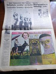 Cumhuriyet Pazar Gazetesi - 11 Ekim 1953 - Yedi Dakika Yazan Doğan Nadi Köşe Yazısı - Yaşadığımız Şehir Sana Ne Yazan Kazım Kip - Karikatür - Prenseslerin Tütünü Gizli İçtikleri Devirlerde - Haftanın Şakaları Ali Efendi'nin Hikmeti Yazan Burhan Felek - Hollywood Çocukları Mesud Mudurlar - Sinema Dünyasından Resimli Haberler - Julia Adams  Mükafat Kazandı Fotoğraf - Joan Crawford Hala Başta Fotoğrafı - Gloria Graham Soruyor Erkeğiniz Sizden Başka Kadına Bakar Mı - Ev Kadın Moda Köşesi - Sofra Ve Yemek- Fethiye Açıklarına Düşen Fransız Uçağı Yolcuları Nasıl Kurtuldu - Televizyonda Kendimi Seyrettim Yazan Metin Ergin - Hikaye Hayat Bu Yazan Cenap Ozankan - Başka Memleketlerde Neler Yapılıyor - Hollanda'da Çocuklar Seyrüsefer Kasalarından Korunmayı Öğreniyorlar - Meraklı Hadiseler - İster İnan İster İnanma Yazan Ripley - 17. Asır Kamuflajı - Afrika'nın Gizli Çayır Bekçileri - Sivrisineklerin Fethettiği Kaleler