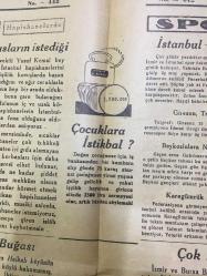 YENİ KÖROĞLU GAZETESİ - 20 TEMMUZ 1932 - SAYI: 442 - 2 AY LAFTAN SONRA DÜNYA DERDİNE YİNE DEVA BULAMADILAR - HALKA YENİ NİZAMLARI NASIL ÖĞRETMELİ. ÇÜNKÜ YENİ KANUNLARDA HERKES ŞAŞIRIYOR - PARA MI GÖNÜL MÜ? - ACI BİR HİKAYE - KAVUN, KARPUZ - AH İKİ GÖZÜM KARA HASAN'IM - 5 KURUŞA YEMEK! - ESNAF OKUSUN! - MAHPUSLARIN İSTEDİĞİ - KÖY BUĞASI - ÇOCUKLARA İSTİKBAL - BOMONTİ RAKI - BEYKOZLULARA NE OLDU? - KARADA KAPLAN, DENİZDE ARSLAN! KİMDİR ONLAR? LİMAN ŞİRKETİ, BELEDİYE - İRAN ŞAHI - YAHNİKAPAN OĞLU - HAFIZ PAŞA - İPEKİŞ, BURSA REKLAMI - İZMİR BERBERLERİ ÇALIŞIYOR - İZMİR BERBERLER CEMİYETİ URLA ŞUBESİ AZASI TARAFINDAN SÜNNET EDİLEN ÇOCUKLARIN FOTOĞRAFI