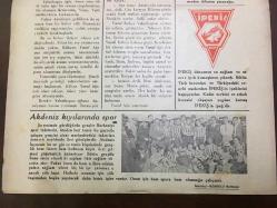 YENİ KÖROĞLU GAZETESİ - 23 TEMMUZ 1932 - SAYI: 443 - SOFRAYI BEKLEYEN ÇORBAYI İÇER DERLER! NE OLACAK, DİYE, DİYE!!? HER ŞEYE ALIŞIP GİDİYORUZ VESSELAM - İNGİLİZLER TÜRKİYE'DE BANKA AÇIYORLAR, PARA VERİYORLAR - PARA! İTALYA'DAN GELECEK - AÇIK HESAP! - İSTANBUL YOSMASI KAYSERİ PASTIRMASI - AFERİN KIZA! - CEHENNEM! - KAÇMAK FENADIR - FIRSAT VERİLMESE - 5 PATLICAN 5 KURUŞ - BOMONTİ RAKI - ÇOCUKLARA İSTİKBAL - FUTBOLDA BİR DERT - PARA MI GÖNÜL MÜ? - MÜDÜR BEY NEREYE? - ARAYA GİRDİK AMA YAĞLIBOYA BAKALIM - DEVRAN OKUMADAN GEÇME! - YAHNİKAPAN OĞLU - ANTİKA KUTU - İPEKİŞ BURSA REKLAMI - BURHANİYESPOR TAKIMI 1932 FOTOĞRAFI