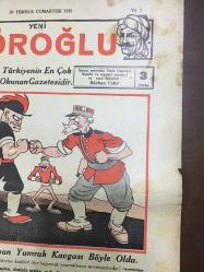 YENİ KÖROĞLU GAZETESİ - 30 TEMMUZ 1932 - SAYI: 445 - SULH MASASINDA KOPAN YUMRUK KAVGASI BÖYLE OLDU - 100 BİN DİNDAŞI KILIÇLA DOĞRAYAN HACCACI ZALİM, İSLAM TARİHİNİ AL KANA BOYAYAN BU ADAMIN MACERASI - YAVUZ PAŞA SORUYOR: İŞLER NASIL? - ANA KIZ, KARI KOCA - USTA İSEN BERBER OL - DİNSİZİN HAKKINDAN İMANSIZ GELİR, HİKAYE - NE ZALİM ADAM! - NAMAZ KILARKEN! - KAN! CİNAYETLERE KARŞI - ASILDILAR - ŞAPKA MÜSABAKASINDA HEDİYE ALAN KARİLER - PELVANLAR - İZMİR'DE GAZİ HEYKELİ - BUNA KARŞI DURULMAZ! OTOBÜS ve KAMYON ŞİMENDİFERİ BASTIRDI - DEVRAN, BABA NASİHATI - İPEKİŞ, BURSA REKLAMI - YAHNİKAPAN OĞLU - GAZETENİN İZMİR MÜVEZZİLERİNİN FOTOĞRAFI
