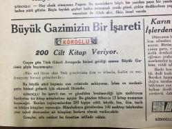 YENİ KÖROĞLU GAZETESİ - 13 AĞUSTOS 1932 - SAYI: 449 - İTALYA'DAN PARA, RUSYA'DAN MAKİNELER GELİYOR - BÜYÜK GAZİMİZİN BİR İŞARETİ 200 CİLT KİTAP VERİYOR - KARIN DOYURMAZ İŞLERDEN FAYDA YOK - KABEDE HIRSIZ! - FINDIK! - KUDRET HELVASI - SÜRGÜN - MAHPUSLAR İÇİN - KAHVECİ AHMET MÜŞTERİ BEKLİYOR - ÇOCUKLARA İSTİKBAL - İDMANCILAR YEMELİ - BOMONTİ RAKI - AYVALIK-BORNOVA MAÇI - UCUZLUK ŞAMPİYONU - HAM HUM ŞARALOP! - HANIM POLİSLER - BURSALILARA NASİHAT - HACCACI ZALİM, DİN Mİ, DÜNYALIK MI? KEMALETTİN ŞÜKRÜ - YERLİ MALLARI SERGİSİNDE İPEKİŞ - 1932 GENÇ MUALLİM KIZLARIMIZIN FOTOĞRAFI